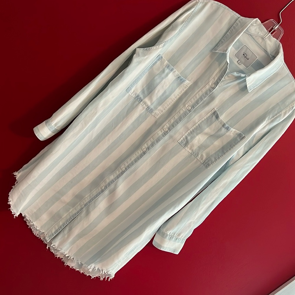 Rails Julian Striped Summer Tencel Shirtdress S - image 1